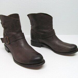 Sonora Burnished Brown Leather Motorcycle Boots size 11B